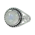 Designer Regenbogen Moonstone Edelstein 925 Sterling Silber Ring
